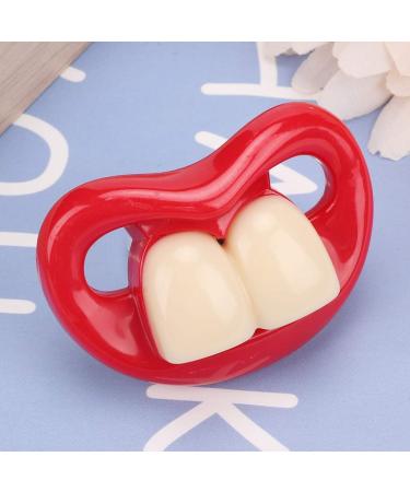 Baby Funny Fake Pacifier - Real Silicone Anti-Pacifier for Newborns 3+ Months | Cute Teeth Design - Buy Online on GoSupps.com
