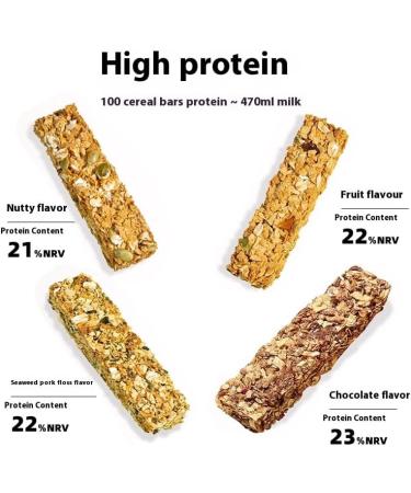 Nuts/Fruit/Meat Floss Seaweed/Chocolate Mixed Flavour Cereal Bars -Pack of 16 Bars Crispy Oatmeal Cereal Bar Biscuit Fitness Snacks Protein Bar Meal Replacement Light Food High Protein -310g - Buy Online on GoSupps.com