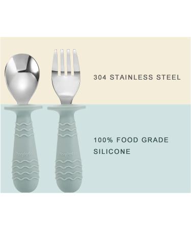 Pandaear 4 Set Baby Cutlery | BPA-Free Children's Silicone & Stainless Steel Utensils | Anti-Choke Design for 1 Year+ Kids - Buy Online on GoSupps.com