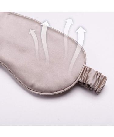 Yanser Luxury 100% Mulberry Silk Sleep Mask - Anti Aging Eye Cover - Ultra Soft & Comfy - Caramel - Buy Online on GoSupps.com