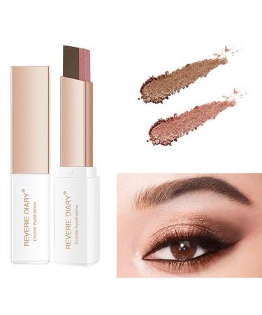 REVERIE DIARY Dual Color Eyeshadow Stick & Eyeliner Pen - Waterproof Glitter Gradient Cream Shadow, Highlighter Eye Liner for Makeup (Expresso/Brown 9) - Buy Online on GoSupps.com