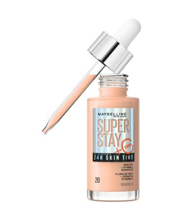 Maybelline Super Stay Skin Tint Foundation With Vitamin C* Foundation and Skincare Long-Lasting up to 24H Vegan Formula Shade 20 20 30 ml - Buy Online on GoSupps.com