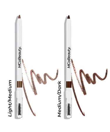 MCoBeauty Instant Brows Pencil - Pigmented Shaping Brow Tool for Sparse Brows - Long-Lasting Wax Formula - Light-Medium - 0.05 oz Medium to Dark - Buy Online on GoSupps.com