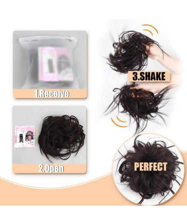 Tousled Updo Messy Bun Hairpiece - Silver Grey Synthetic Ponytail Extension - Buy Online on GoSupps.com