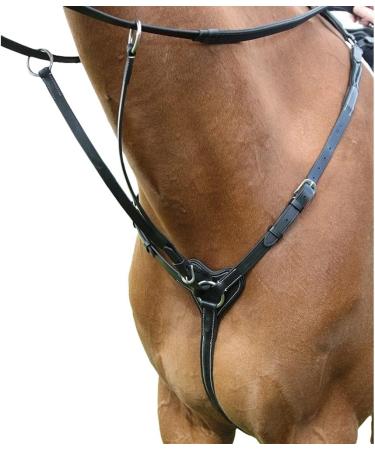 Shires Salisbury 3 Point Breastplate-Black/Silver Cob - Buy Online on GoSupps.com