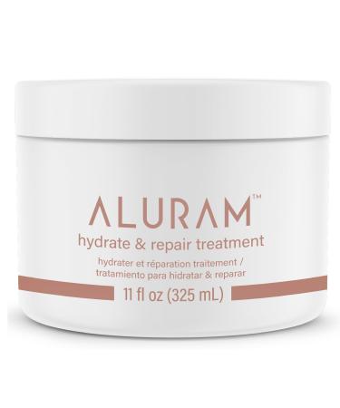 Aluram Hydrate & Repair Hair Treatment Intense Moisture Infusion Clean Hydration Boost for All Hair Types 11 Fl Oz