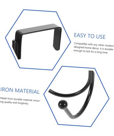 GLEAVI 2pcs Hangers Wreath Hanger Hat Hanger Hat Hooks Twin Hooks Organizer Hook Rack Coat Lip Gloss 17.00X9.00X8.00CM Black - Buy Online on GoSupps.com
