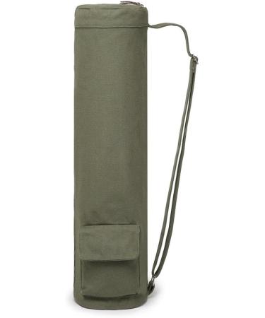 FREMOUS Full-Zip Yoga Mat Bag - Double Pocket Carrier with Adjustable Strap - Army Green - Buy Online on GoSupps.com