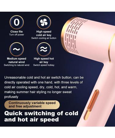 Hair Dryer Low Noise Blowdryers Portable Travel Blow Dryer Lightweight Travel Hair Dryer for Fast Drying Constant Temperature Hairdryer for Office Travel Hair Salon Pink- Us Standard 110v - Buy Online on GoSupps.com