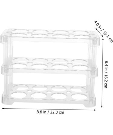 OSALADI Egg Grid Clear Plastic Tray Clear Plastic Eggs Clear Egg Container Egg Carton Side Door Memory Transparent 22.3X16.2X10.1CM - Buy Online on GoSupps.com
