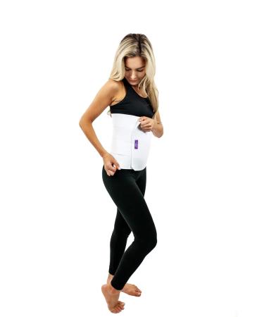 Buy Abdominal Binder Post Surgery Compression Wrap - Best Tummy Tuck Liposuction & C-Section Support - White 12in Postpartum Belt - Medium - Buy Online on GoSupps.com