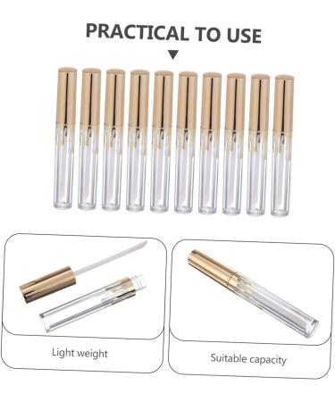 Homoyoyo 10 Pi ces Lot de Tubes Vides pour Gloss avec Couvercle Pratique Contenant Cylindrique Transparent pour Huile et Mascara Format Compact pour Voyage et Rangement Facile Dor  - Buy Online on GoSupps.com