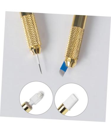 MUSISALY 2pcs Colorful Embroidery Pen Microblading Pen Liquid Eyebrow Pen Microblading Marker Pen Alloy - Buy Online on GoSupps.com