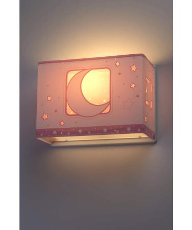 Dalber Children s Wall Lamp - Moon & Stars Design in Pink Rose | Perfect Kids' Room Lighting - Buy Online on GoSupps.com