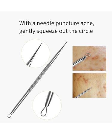 FIXBODY Stainless Steel Blackhead and Splinter Remover Tools Kit - Professional Treatment for Pimples, Whiteheads, Acne, and Ingrown Hairs - Buy Online on GoSupps.com