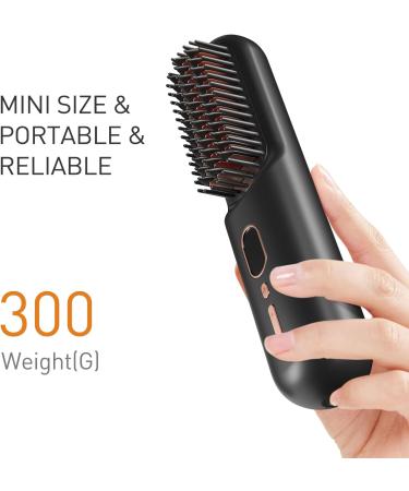 Buy MODESTY Portable Cordless Hair Straightener Brush - Mini Lightweight 60 Mins Battery 12 Temp Settings Anti-Scald - Ideal for International Shipping - Buy Online on GoSupps.com
