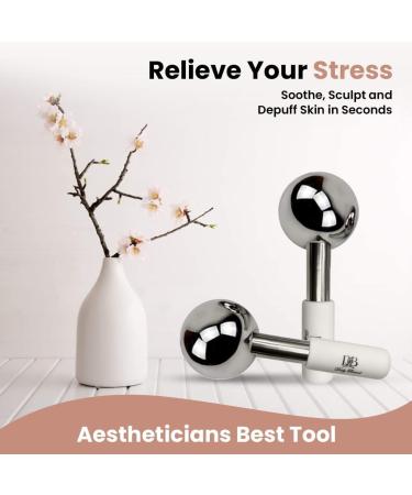 Daily Brand Stainless Steel Ice Globes for Face, Neck, and Eyes - Reduce Dark Circles, Anti-Aging, and Tighten Skin - Buy Online on GoSupps.com