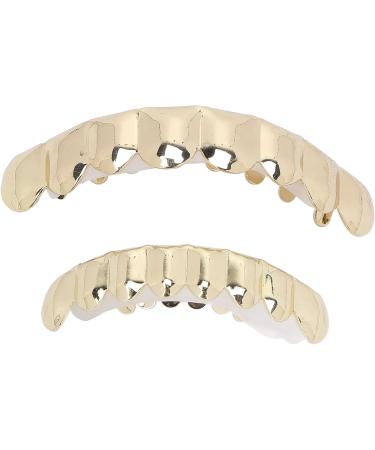 Hip Hop Teeth Set - Golden Alloy Braces for Halloween Festival Party - Protect & Decorate Your Smile - Buy Online on GoSupps.com