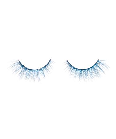 PaintLab Synthetic Lashes  False Eyelashes Natural Look  Lightweight Reusable Lash Extension Strip For Kids  Teens and Women  1 Pair  Baby Blue