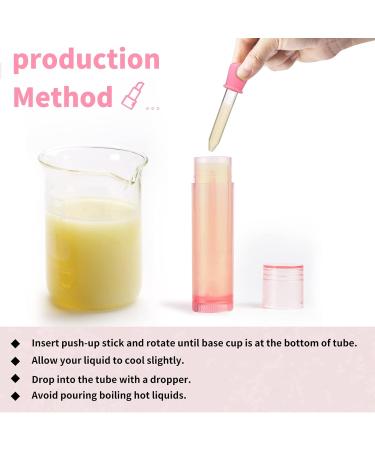 Xshao Lipstick Sleeves - 60 Empty 5ml Lipstick Containers with 2 Drippers for DIY Lip Balm | 6 Colors for Homemade Cosmetics - Buy Online on GoSupps.com