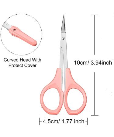 4 Curved Sharp Blade Eyebrow and Eyelash Extensions Scissors - Stainless Steel Precision Trimmers for Professional Grooming - 1 Pc - Buy Online on GoSupps.com