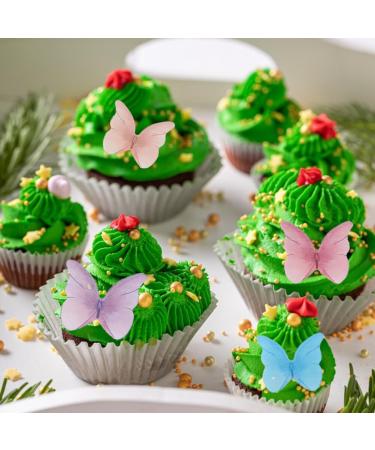 Butterfly Cupcake Topper Asudaro 3D Butterfly Cupcake Toppers Edible Butterfly Cake Cupcake Decoration for Birthday Wedding Fairy Party Butterfly Wall Sticker Decal One Size Purple - Buy Online on GoSupps.com