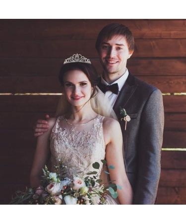 Voarge Tiara Crystal Crown - Vintage Bridal Diadem for Weddings Birthdays Proms & Costumes | Elegant Square Shape - Buy Online on GoSupps.com