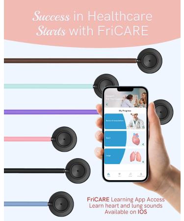 FriCARE Lightweight Stethoscope - Essential Nurse & Nursing Student Diagnostic Kit - Pearl Pink - Lifetime Warranty & FSA/HSA Eligible - Buy Online on GoSupps.com