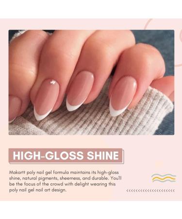 Makartt Poly Nail Gel 50ML Builder Gel Extension - White Pink Clear Rosy | Technician Starter DIY Salon - A-Siesta - Buy Online on GoSupps.com
