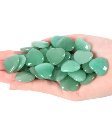 XIANNVXI 15 Pcs Green Aventurine Crystal Heart Stones Set | Natural Reiki Healing Gemstones | Love Puff Palm Pocket Stones | Heart Crystals Set - Green Aventurine - Buy Online on GoSupps.com