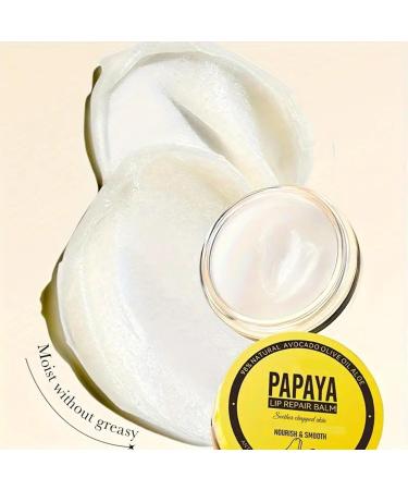 Hydrating Lip Balm for Dry Cracked Lips - Lip Repair Moisturizer Cream with Papaya Extract for Long-Lasting Moisturizing Smoothing and Softening Suitable for Day & Night Use 6g - Buy Online on GoSupps.com