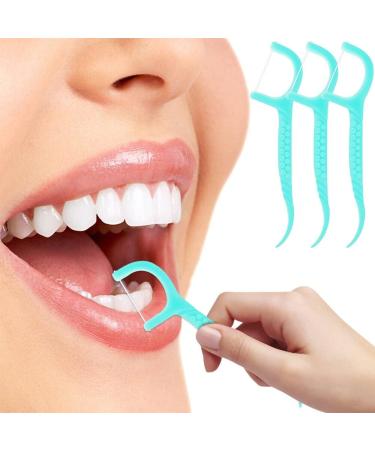 100 Pcs Disposable Dental Floss Picks - Interdental Cleaning Tool for Travel, Home & Office - Blue - Buy Online on GoSupps.com