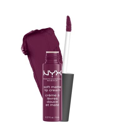 NYX PROFESSIONAL MAKEUP Soft Matte Lip Cream  Lightweight Liquid Lipstick - Transylvania (Matte Deep Violet)