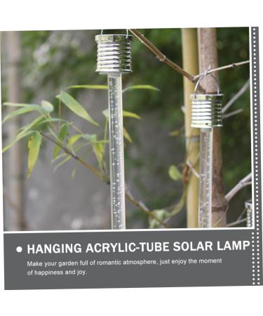 4pcs Acrylic Rod Hanging Light LED Decor Solar Powered Lights Outdoor Christmas Decor LEDs Meteor Lights LED Acrylic Tube Solar Lamp Meteor Shower Rain Lights Transparent Icicle (Transparent) - Buy Online on GoSupps.com
