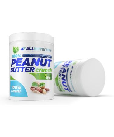 ALLNUTRITION Peanut Butter - Peanut Butter Crunchy - 100% Roasted Peanut Butter - Sugar-free Peanut Butter - Suitable for Vegans and Ketos - Low Calorie - 1kg - Buy Online on GoSupps.com