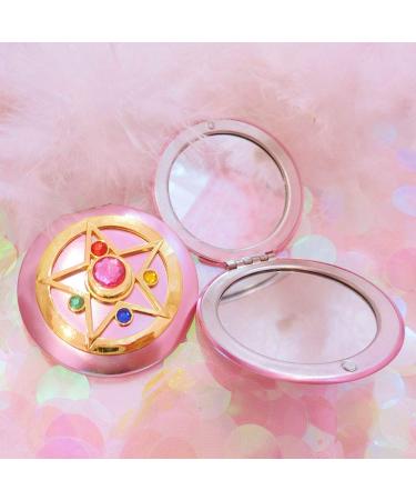 Makeup Compact Mirrors  Personal Makeup Mirror Portable Travel Handheld Foldable Double Sided Mirror
