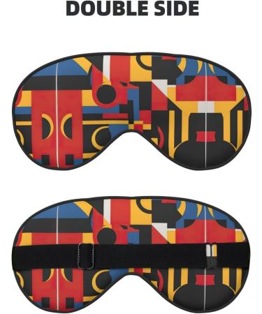 Shop Unisex Sleep Eye Mask - Comfortable Red Yellow Blue Black Print for Travel Yoga & Shift Work - Buy Online on GoSupps.com