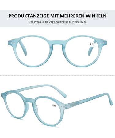 Shop Lanomi Blue Light Filter Reading Glasses for Men & Women Oval Matte Design with 3.0X Magnification - Buy Online on GoSupps.com