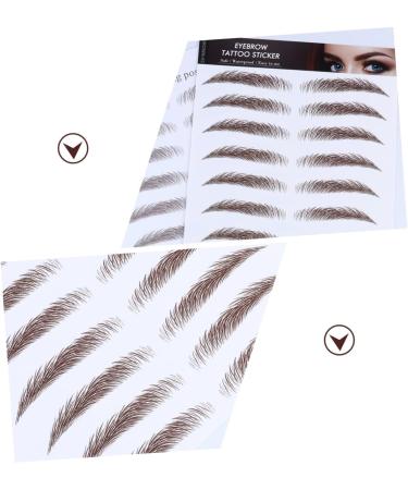 Healeved 4pcs Eyebrow Stickers 6d Eyebrows Eyebrow Makeup 4d Tool Water Transfer Paper with Ink Make up - Buy Online on GoSupps.com