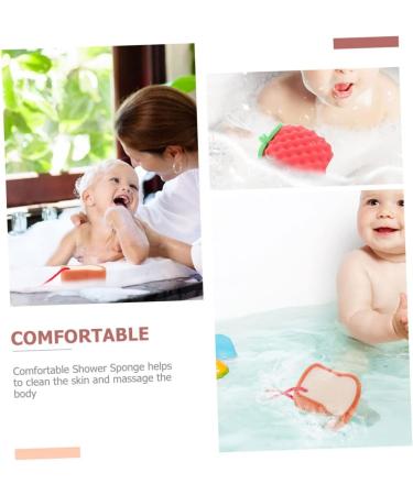 FRCOLOR Body Sponge Bath Sponge exfoliating Pads Sponge Newborn Bath loofah Bath sponges Bath sponges for Shower Body wash Soft Bath Sponge Brush Child Kids Bath Scrubbers 17x14x4.5cm - Buy Online on GoSupps.com