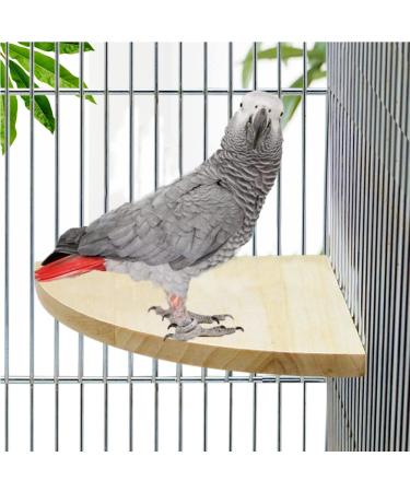 Bird Wood Perch Platform Stand Chew Toy for Parakeet Cockatiel Lovebird Conure Finch African Grey Canary Cockatoo Hamster Chinchilla Guinea Pig Gerbil Rat Cage Accessories XL: 7.87* 7.87inch/ 20* 20cm