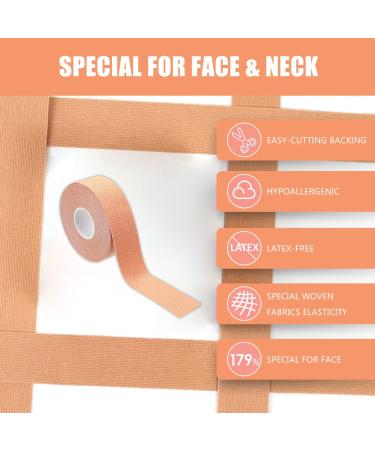 Face Lifting Tape & Wrinkle Patches - Anti-Folded Myofascial Band for Skin Tightening | 2.5cm x 5m Beige - Shop Internationally - Buy Online on GoSupps.com
