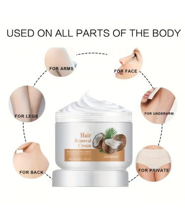 Facial Depilatory Cream | Coconut Hair Remover for Women | Gentle & Non-Irritating Upper Lip & Chin Hair Removal | 1.75 fl. oz - Sensitive Skin Formula - Buy Online on GoSupps.com