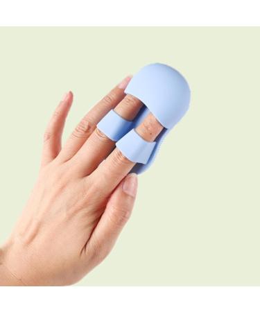 Face Scrubber Manual Finger Handle Silicone Face Brush for Deep Cleansing Ergonomic Grip Women Men Face Scrubber for Massaging for Travelling Dormitory Blue - Buy Online on GoSupps.com