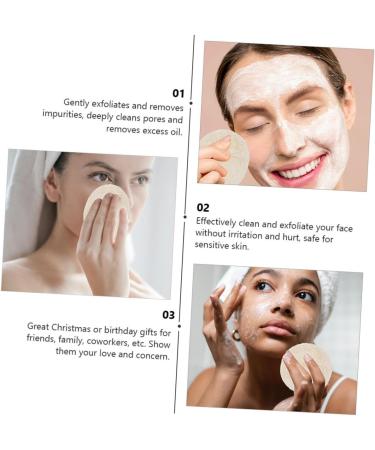 Beavorty 160 Pcs Exfoliating Loofah Facial Cleaning Puffs - Natural Round Bath Sponge Pads for Makeup Removal & Skin Care - Buy Online on GoSupps.com