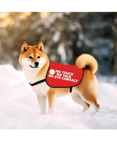 Nervous Dog Jacket Vest Service Dog Working Dog No Touch No Talk No Eye Contact Slogan Warning Vest (EYE CONTACT M) - Buy Online on GoSupps.com