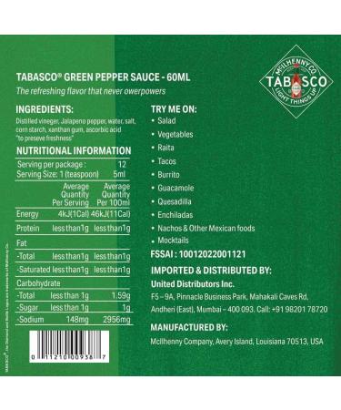 TABASCO GREEN 60 - Buy Online on GoSupps.com