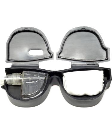 Calabria Kool Klean Eyeglasses Lens Cleaner Kit - 15ml Spray & Microfiber Cloth for Ultimate Eyewear Cleaning - Midnight Black - Buy Online on GoSupps.com