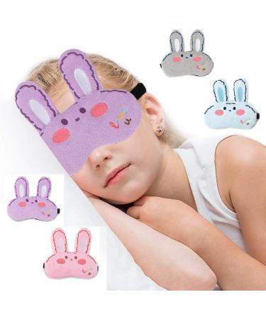 Kids Folk Sleep Mask 4-Pack - Block Out Light Blindfolds for Girls & Boys - Buy Online on GoSupps.com