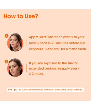 Aravi Organic Oil-Free Fluid Sunscreen SPF 50 PA++++ | (In-Vivo) Dermatologically Tested | Ultra-Light No White Cast | Broad Spectrum Protection | Hyaluronic Acid & Vitamin C - 1.6 FL Oz / 50ml - Buy Online on GoSupps.com